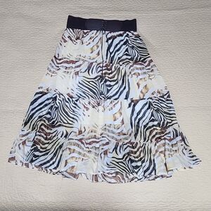 Vintage Robert Lewis animal print full length skirt size M